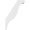Ekena Millwork 6-in. W x 22-in. D x 34-in. H Funston Architectural Grade PVC Knee Brace BRCP06X22X34FST - alternate 5